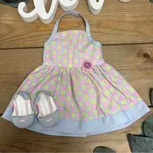 American Girl Chrissa Polkadot Sundress & shoes